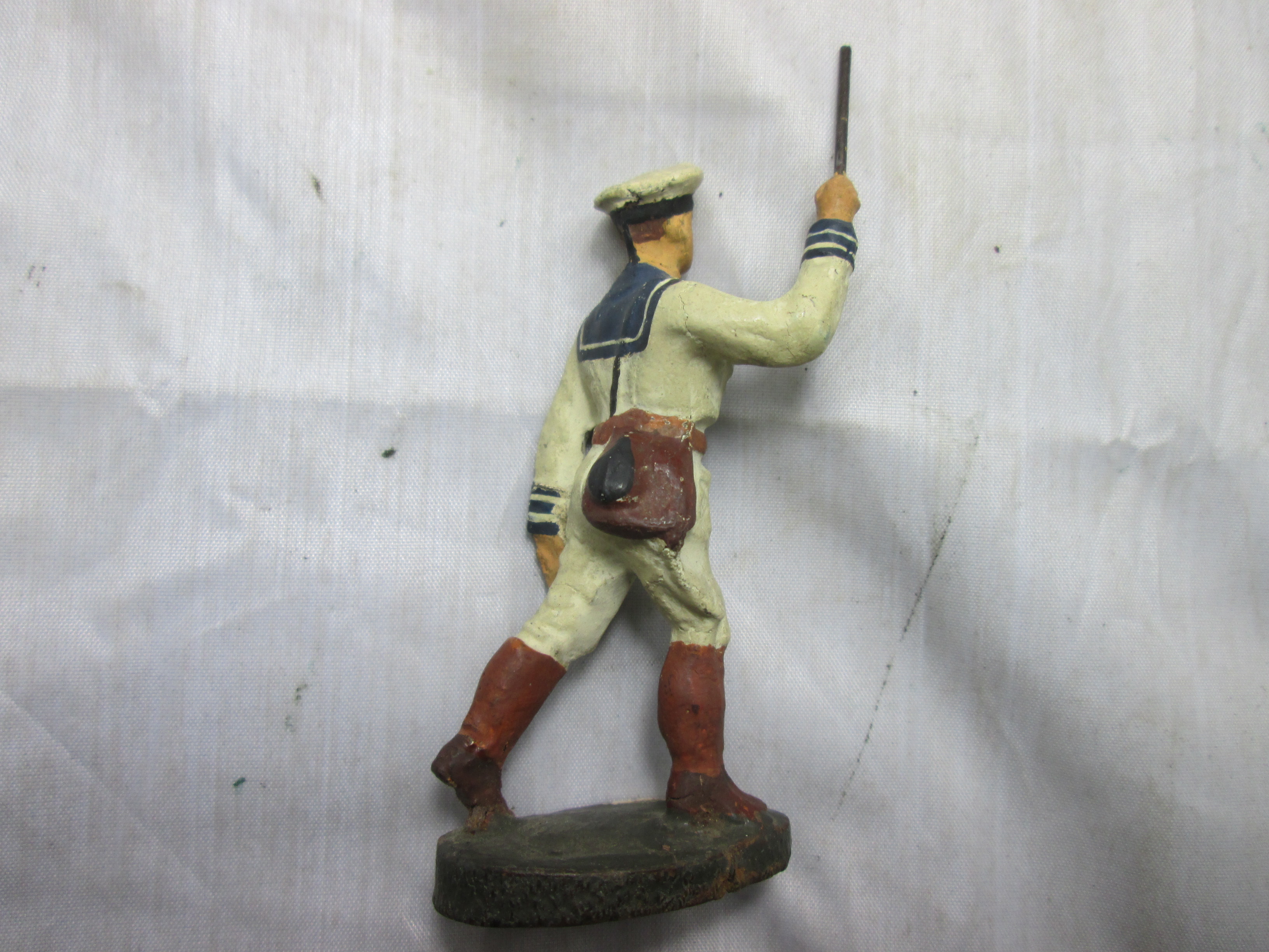 German Navy toy soldier. Duits speelgoed soldaatje Kriegsmarine band leider. officier.