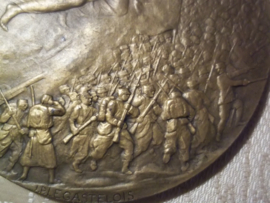 French medal Marne Battle septembre 1914 nice decoration. j.p.l.e. Gastelois. Franse penning, Marne zeer mooie uitvoering diameter 7 cm. mooie gevechtsscene.