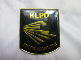 Dutch police badge railroad police. Nederlands brevet spoorwegpolitie KLPD Korps Landelijke Politie Diensten.