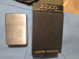 Lot VN Militaria baret, petjes sjaal armbanden manchetknopen, ZIPPO ansteker  UNTAES - C- ESK. 05 Aug.- 03 Dec. 1996. BELBAT XIII
