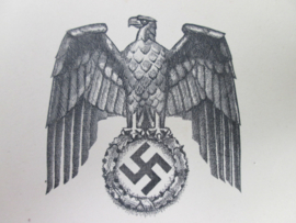German telegram. Duitse telegram van de Reichspost, met leuke afbeelding.