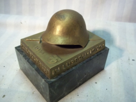 Swiss shooting price 1939 Luzern. Wehrmannstich. Bronzen schietprijs, Zwitsers leger met marmeren voet, 1939
