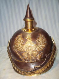 M1889 German Cuirassier helmet, Duitse kurassiershelm en mooi gemarkeerd, reservist. 8e Kurassier regiment.