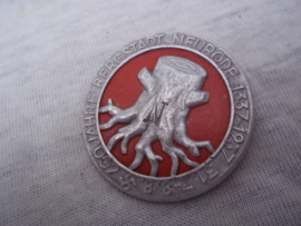 German tinnie rally badge, Duitse tinnie 600 JahreBergstadt Neurode 1337-1937 . met ingedrukte N.