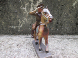 GERESERVEERD FB Fabrication Belge The king of Belgium on horse  Belgische Koning Leopold op zijn paar