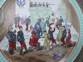 Frans wandbord karikatuur