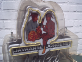 Lichtreclame Sigaretten, JAVAANSE JONGENS. Neon reclame 2 kleurig. zeer  zeldzaam.
