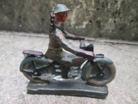 DURSO Belgium soldier on motor. Belgische soldaat op motor met belgische vlag. Brigade Piron of Jaren 50 .