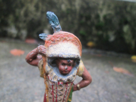 ELASTOLIN Indianen vrouw met baby op de rug goede staat leuk figuur.