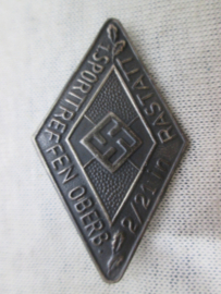 German tinnie, rally badge, Duitse tinnie H.J. Sporttreffen  Ober Bann  2/21 in Rastatt. Hitlerjugend tinnie bijzonder stuk.