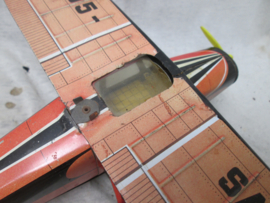 Tin toy aeroplane. Blikken speelgoed vliegtuig, Duitse makelij TippCo, Made in Western- Germany.