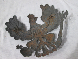 German badge for spikehelmet. Metalen helmembleem voor de Feldgrauen pickelhaube Pruisen.
