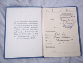 Duits sportboekje Deutscher Reichsbund für Leibesübungen D.R.L. met zegel.