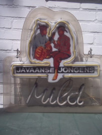 Lichtreclame Sigaretten, JAVAANSE JONGENS. Neon reclame 2 kleurig. zeer  zeldzaam.