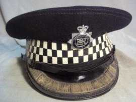 British officers cap of the NORTHUMBRIA POLICE. Engelse officiers politie pet