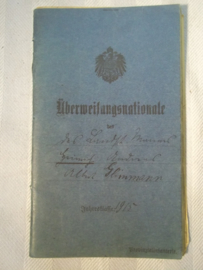 German Uberweisungsnationale soldbuch landsturmschein 1884- 1915