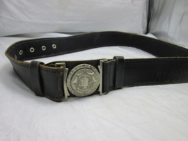 Dutch police leathe belt old model. Leren riem van de Nederlandse gemeentepolitie, oud model.