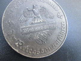 German plaque Reichsnahrstand. Duitse penning 5 cm. Blut und Boden der Reichsbauernfuhrer fur hervorragende leistung.