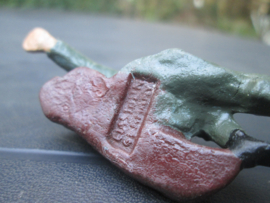 ELASTOLIN Wounded Italian soldier. Gewonde Italiaanse soldaat goede staat.