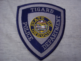 Badge, embleem Tigard Police department State of Oregon.
