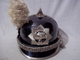 Dutch ceremonial police helmet honour guard. Nederlandse helm Rijkspolitie ere- escorte koninklijk huis.