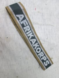 German BeVo- like Cuff-title AFRIKA KORPS. Duitse mouwband BeVo- Afrika-Korps gedragen staat uniform-removed. Ärmelstreifen D.A.K..