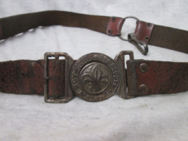 GERESERVEERD Scouting riem, padvinderij Boy-Scout, be prepared riem met ophanghaken.