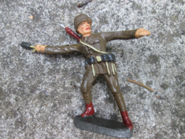 ELASTOLIN 3 American soldiers in battle. 3 Amerikaanse soldaten vechtend mint jaren 50.