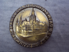 German tinnie, rally badge 3. Reichskleingartnertag Chemnitz 1937.