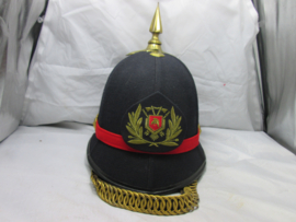 Dutch firehelmet for the Band. Nederlandse brandweerhelm welke gedragen werd door de Muziekkapel van de Brandweer, vrij zeldzaam stuk.