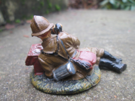 ELASTOLIN French soldier and his fieldtelephone. Elastolin Franse soldaat met veldtelefoon. leuk apart stuk in perfecte staat.