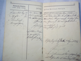 German militair ID book. Duits militair pas WO1