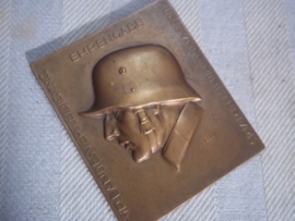 Austrian plaque shooting price. Oostenrijkse penning Bestschiessen 1935. Ehrengabe für Landesverteidigung des Bundesministeriums.