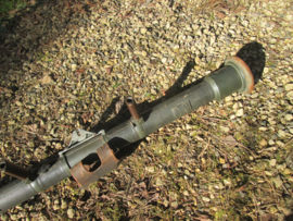 British rangefinder MK III Barr en stroud. 1915 type FT27, nicely marked with broad arrow. Engelse afstandsmeter,groen canvas gemarkeerd /I\ 1915.