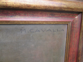 Painting British army officer WW1. medal bar with "Military Cross". painter "Mario Carvella"1902-1962 he was Olympic ski atlete and painter size ;90x 78 cm.