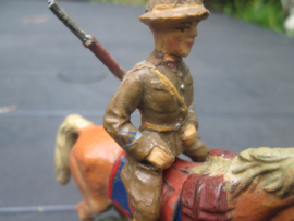 ELASTOLIN Belgium soldier on horse. Belgische soldaat op paard, zeer goede staat.
