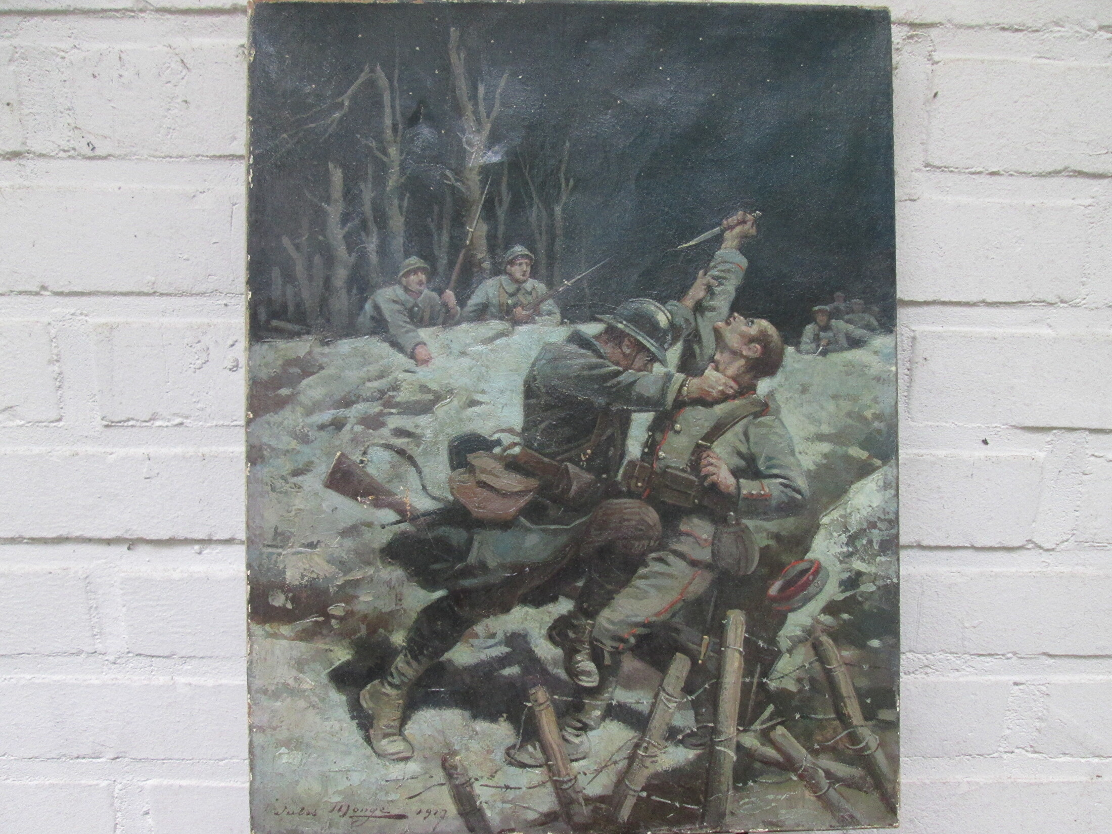 schilderij gevecht WO1