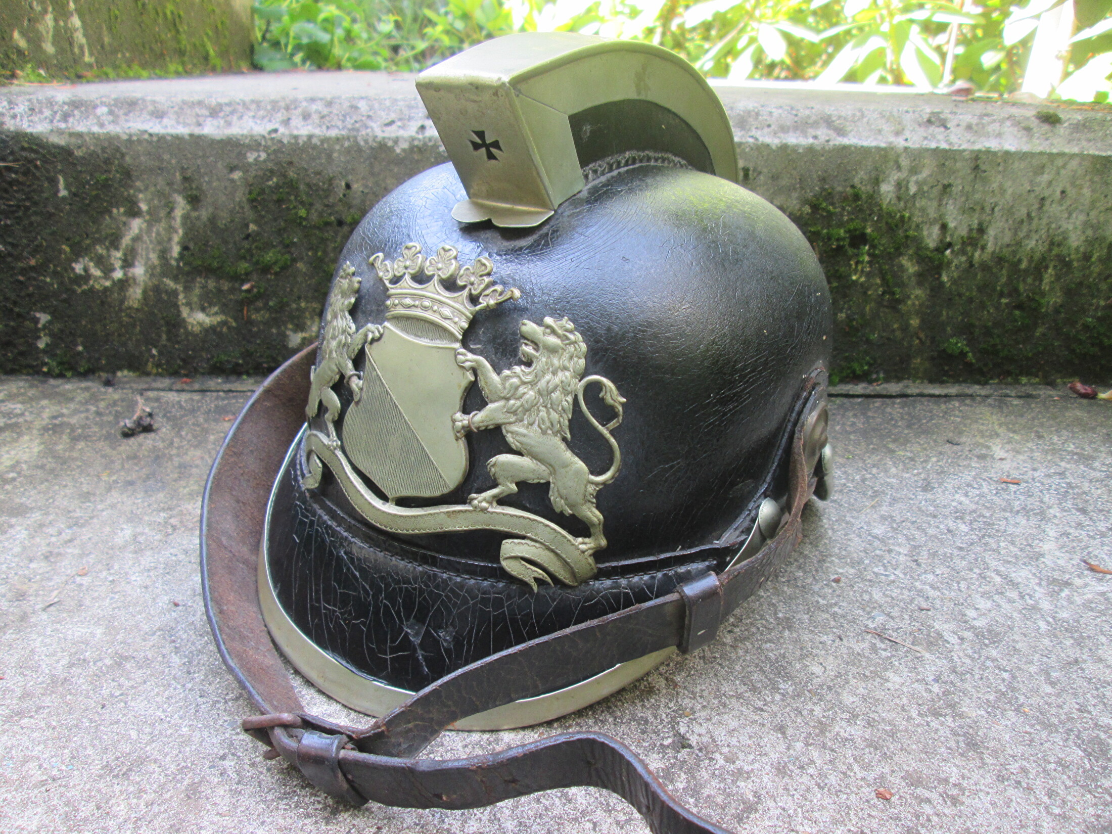 Leren brandweerhelm Utrecht