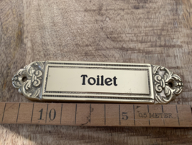 Koperen deurplaatje “Toilet”
