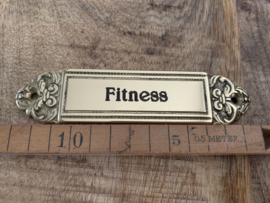 Koperen deurplaatje “Fitness”