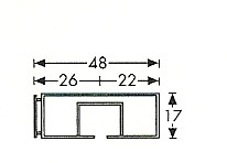 1 Spoors profi rail wit 100 cm tot 600 cm