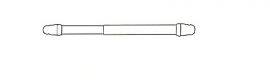 1 uitschuifbare vitrage-roede 100/125 cm
