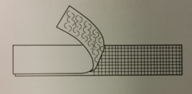 20mm breedte flaushband voor te naaien  per meter