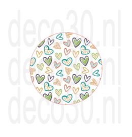 Sluitsticker liefde multi hartjes