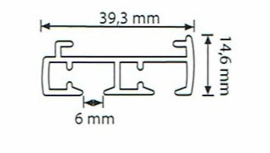 2 Spoors starrails 100 cm tot 600 cm