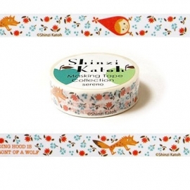 Masking tape Red Hood Flower - Shinzi Katoh * MKT5072