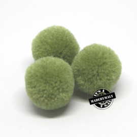 pompom mosgroen * 15 mm - per 10 stuks