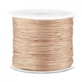 Draad macramé 0.7mm Dark champagne beige, 5 meter