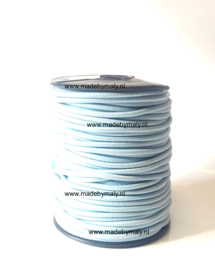 Koord elastiek 3 mm. lichtblauw, per meter - elastisch koord