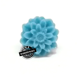 Dahlia bloem kraal 13mm blauw